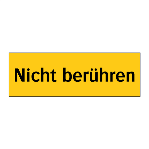 Nicht berühren