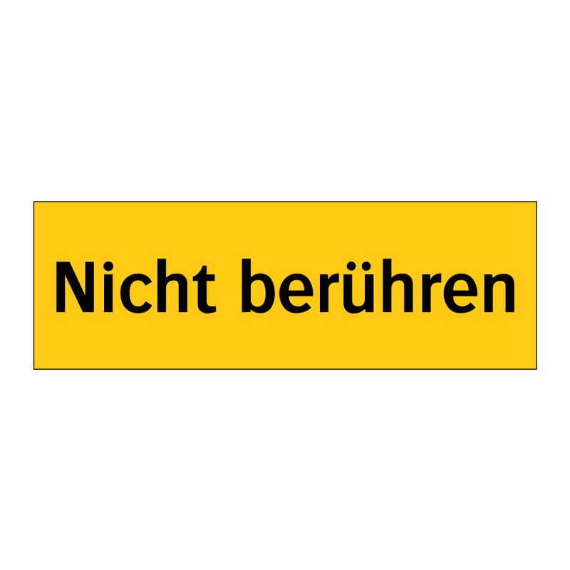 Nicht berühren