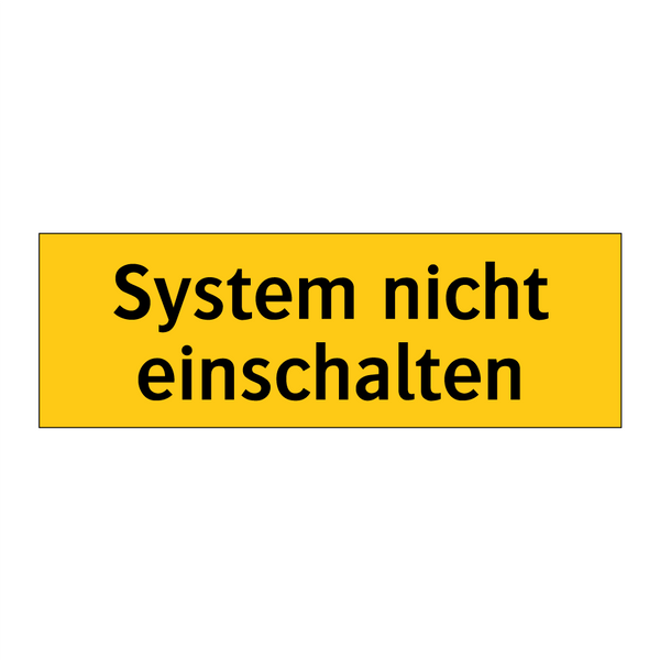 System nicht einschalten