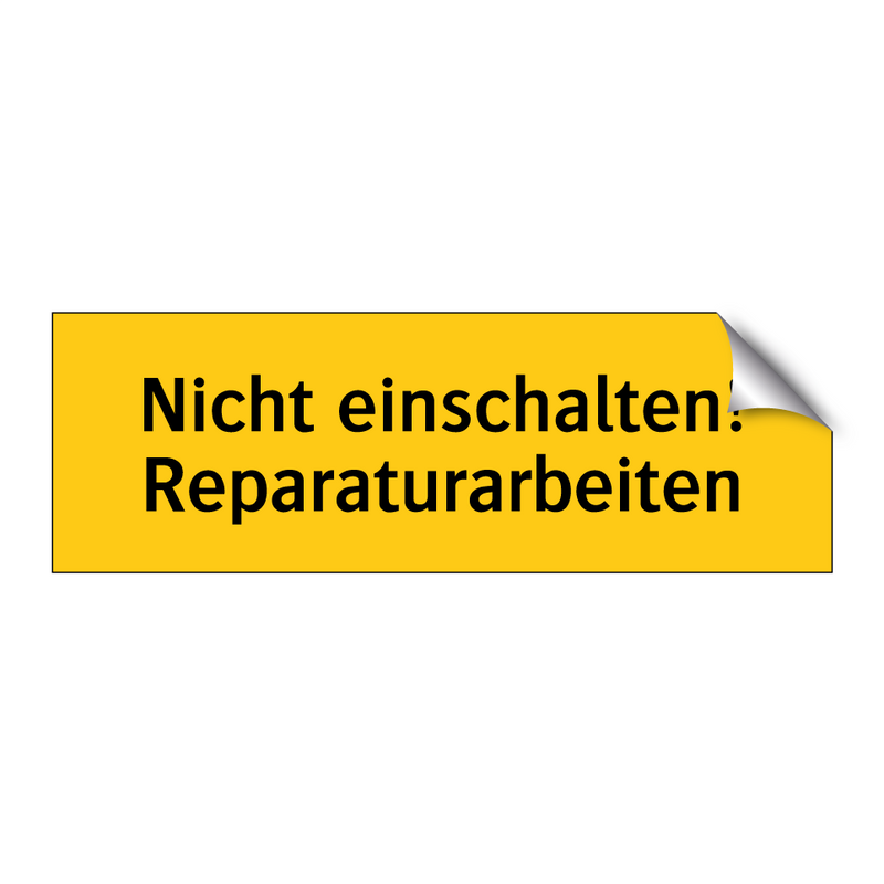 Nicht einschalten! Reparaturarbeiten