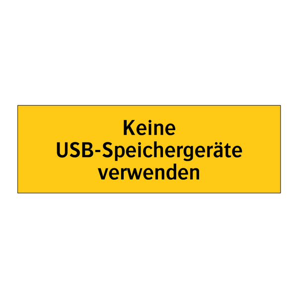 Keine USB-Speichergeräte verwenden