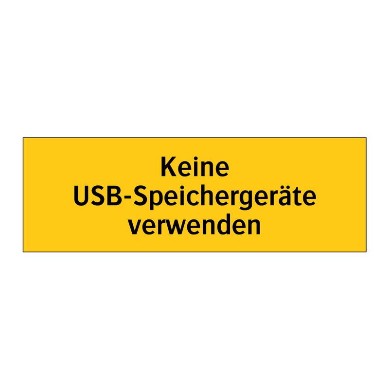 Keine USB-Speichergeräte verwenden