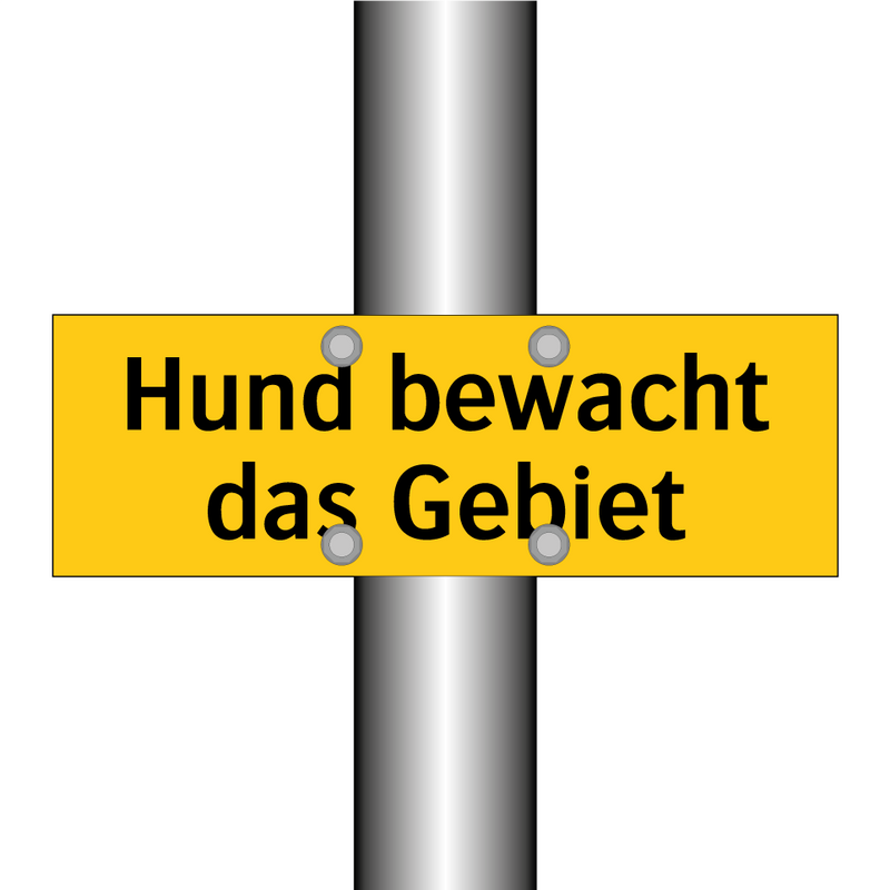 Hund bewacht das Gebiet