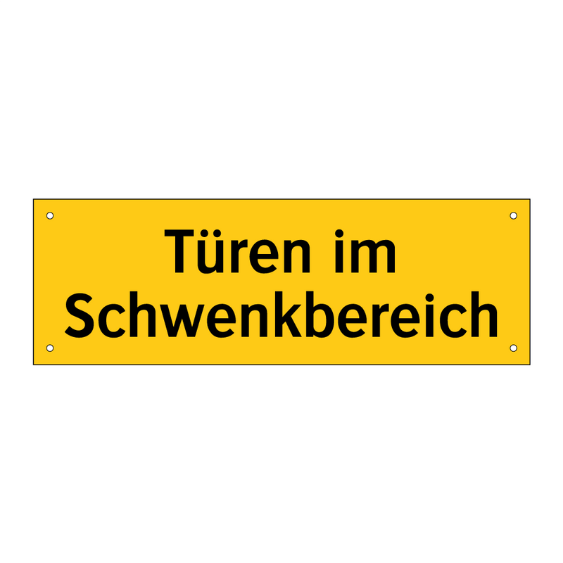 Türen im Schwenkbereich