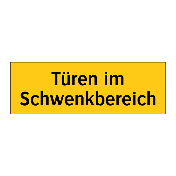 Türen im Schwenkbereich