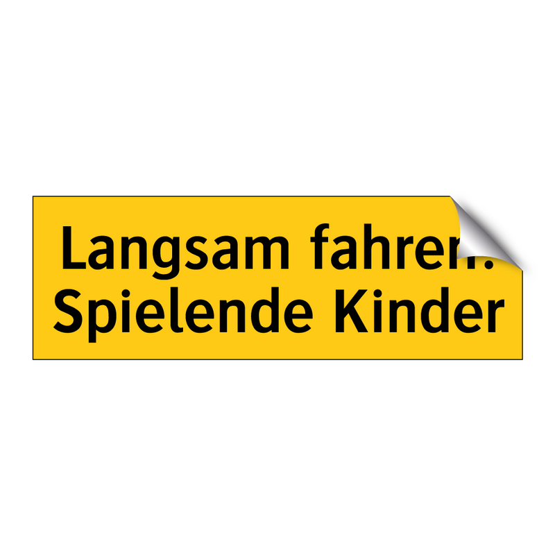 Langsam fahren! Spielende Kinder
