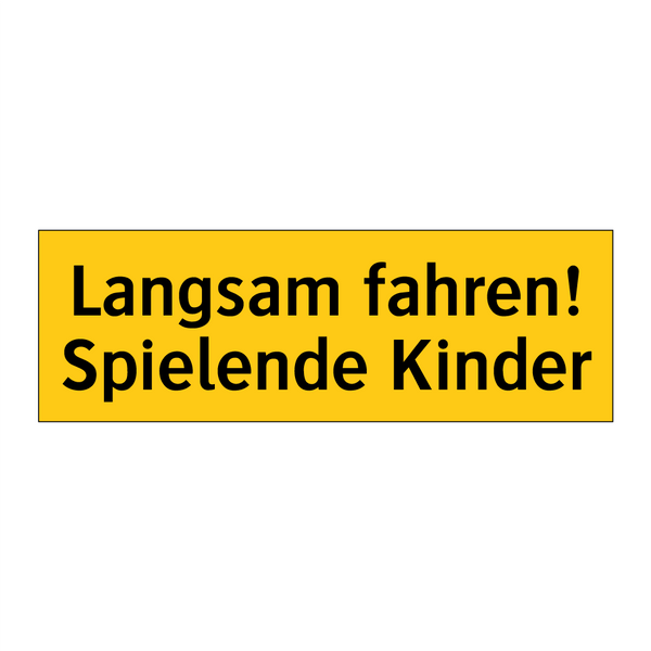 Langsam fahren! Spielende Kinder