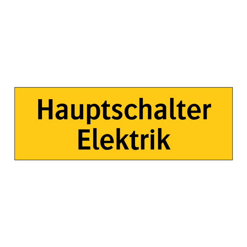 Hauptschalter Elektrik