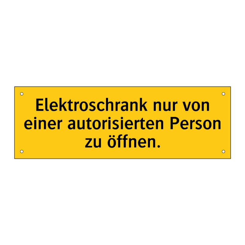 Elektroschrank nur von einer autorisierten Person zu öffnen.
