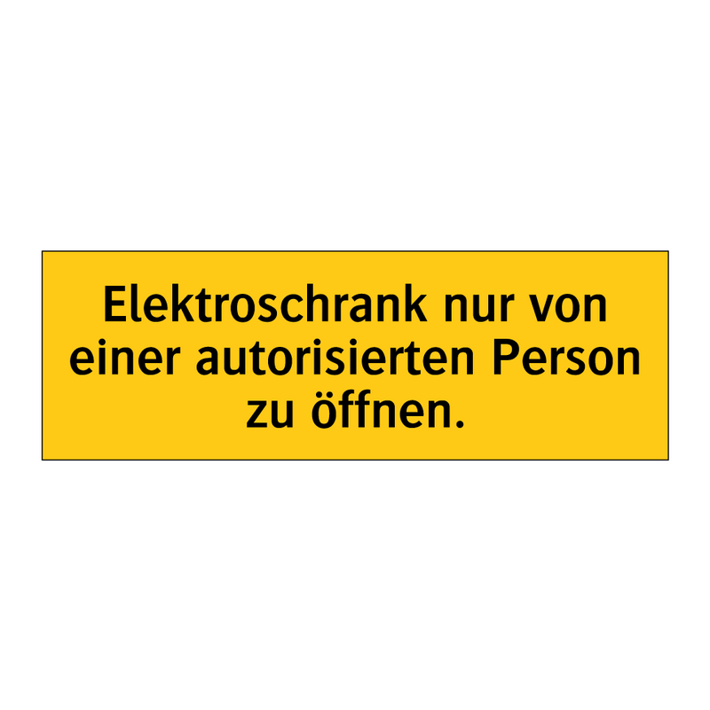 Elektroschrank nur von einer autorisierten Person zu öffnen.