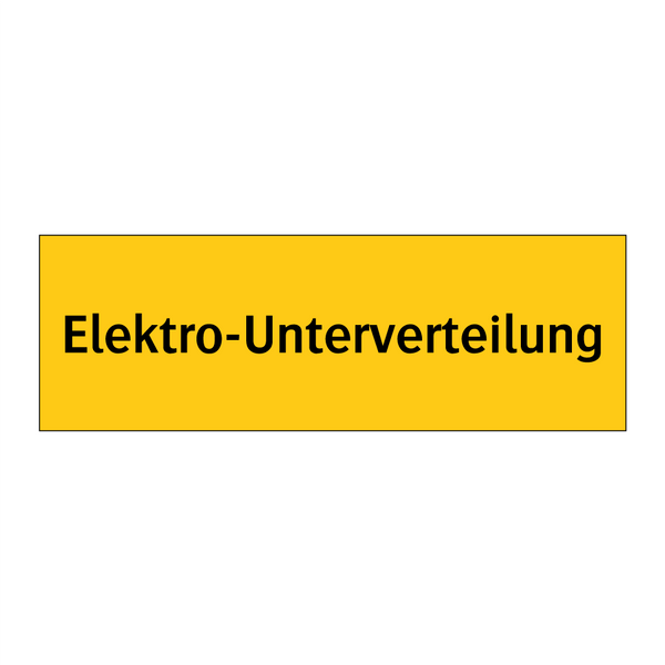 Elektro-Unterverteilung
