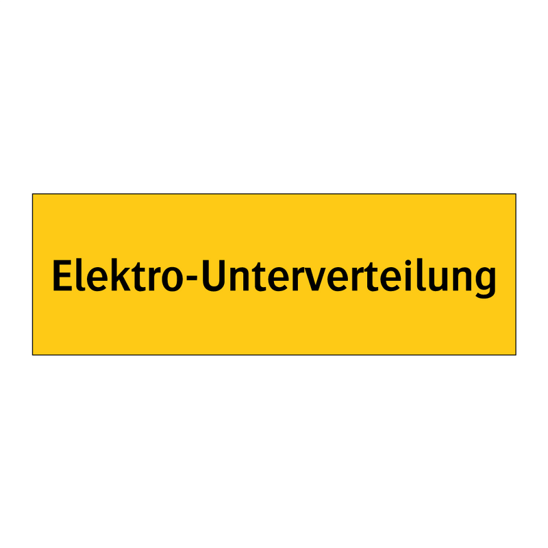 Elektro-Unterverteilung