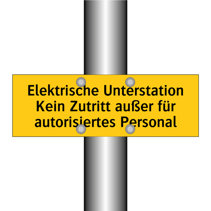 Elektrische Unterstation Kein Zutritt außer für autorisiertes Personal