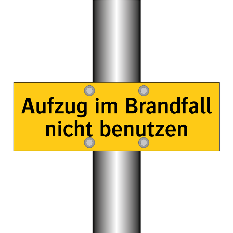 Aufzug im Brandfall nicht benutzen