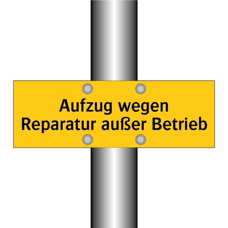 Aufzug wegen Reparatur außer Betrieb