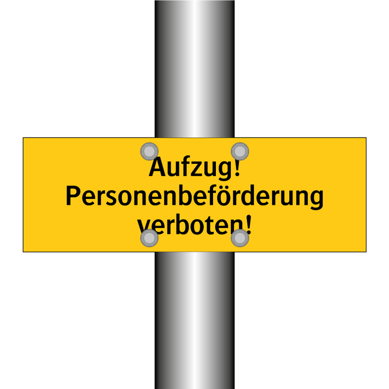 Aufzug! Personenbeförderung verboten!