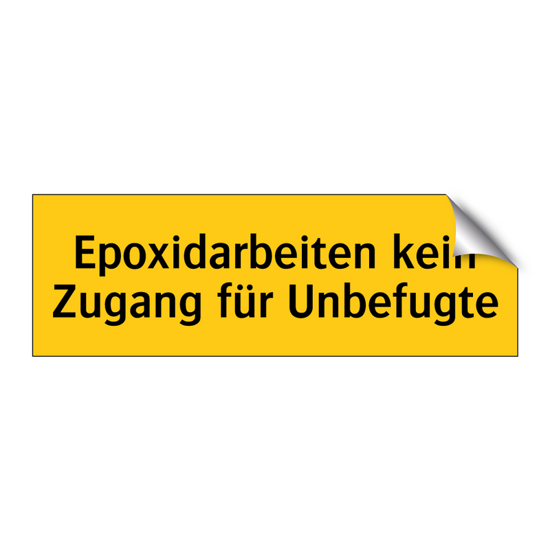 Epoxidarbeiten kein Zugang für Unbefugte