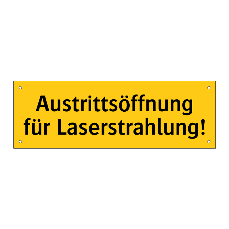 Austrittsöffnung für Laserstrahlung!