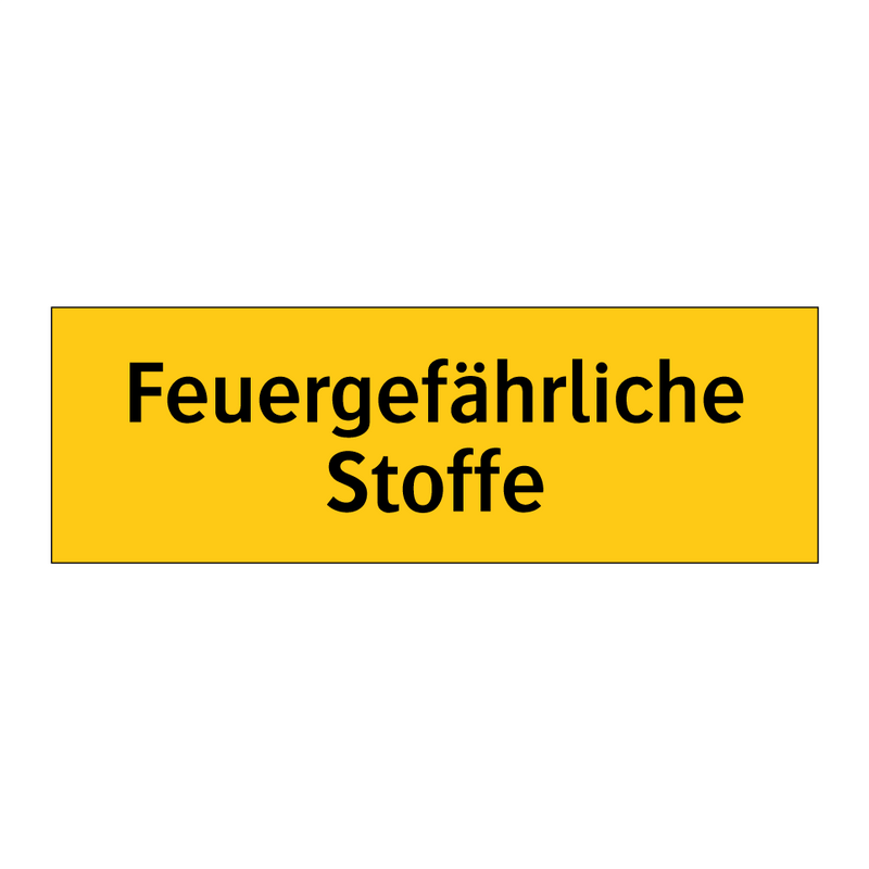 Feuergefährliche Stoffe