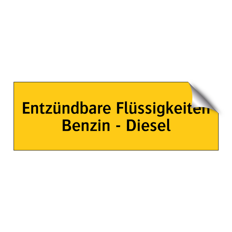 Entzündbare Flüssigkeiten Benzin - Diesel