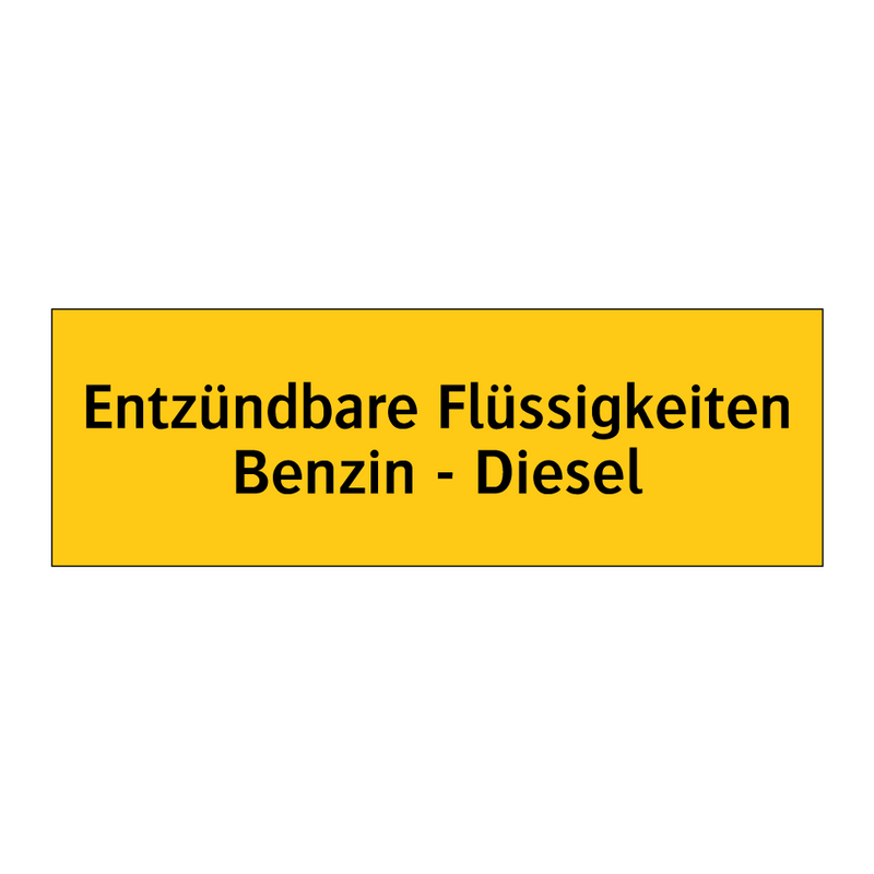 Entzündbare Flüssigkeiten Benzin - Diesel