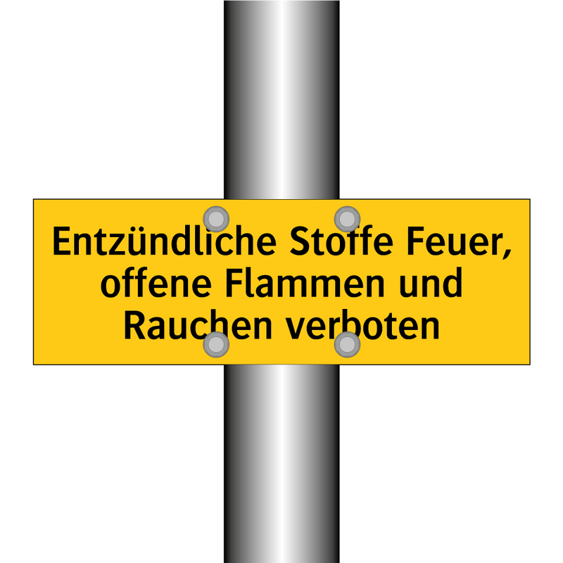 Entzündliche Stoffe Feuer, offene Flammen und Rauchen verboten