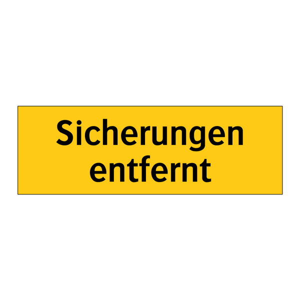 Sicherungen entfernt