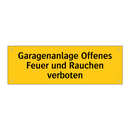 Garagenanlage Offenes Feuer und Rauchen verboten