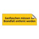 Gasflaschen müssen im Brandfall entfernt werden