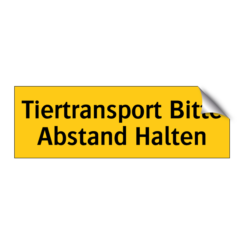 Tiertransport Bitte Abstand Halten