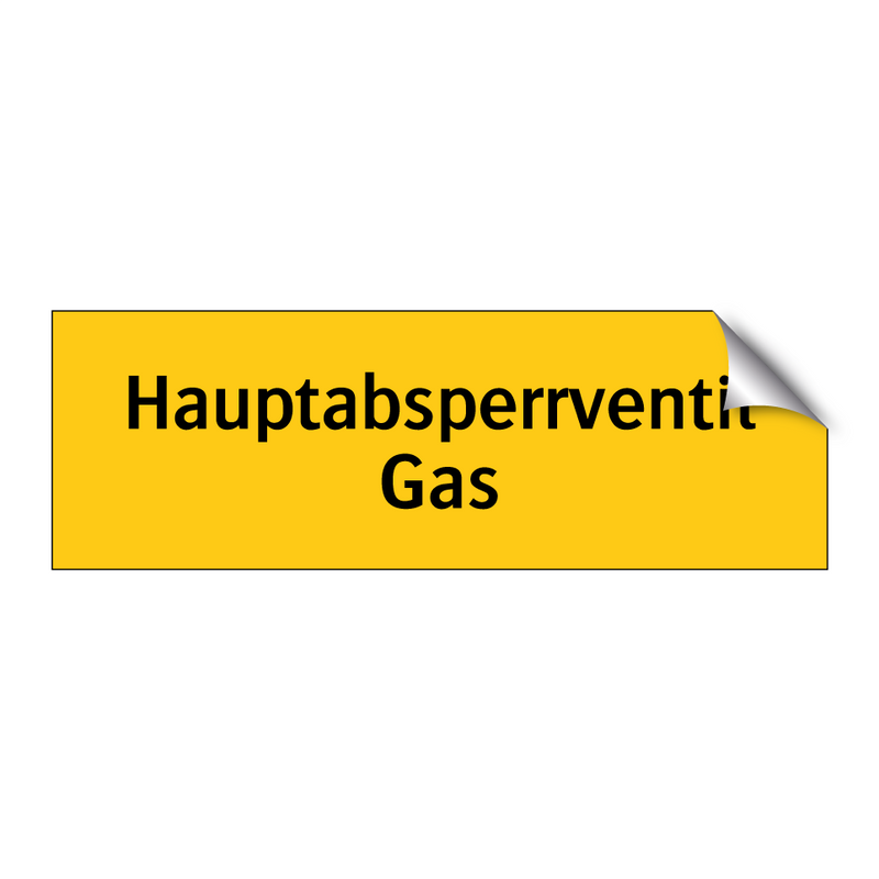 Hauptabsperrventil Gas