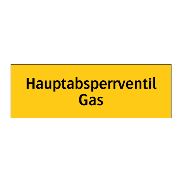 Hauptabsperrventil Gas