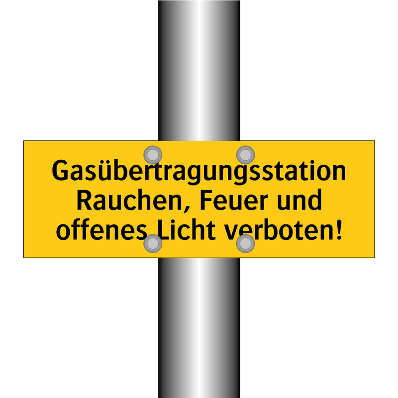 Gasübertragungsstation Rauchen, Feuer und offenes Licht verboten!