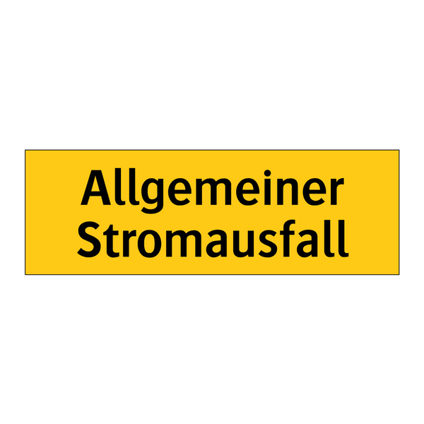Allgemeiner Stromausfall