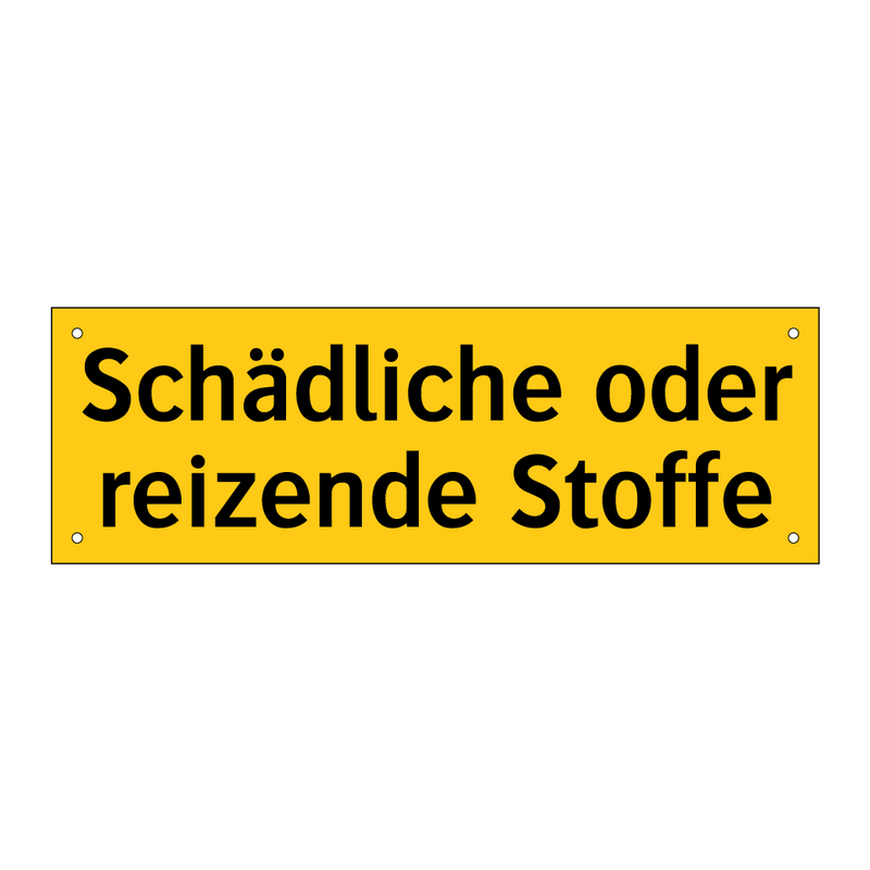 Schädliche oder reizende Stoffe