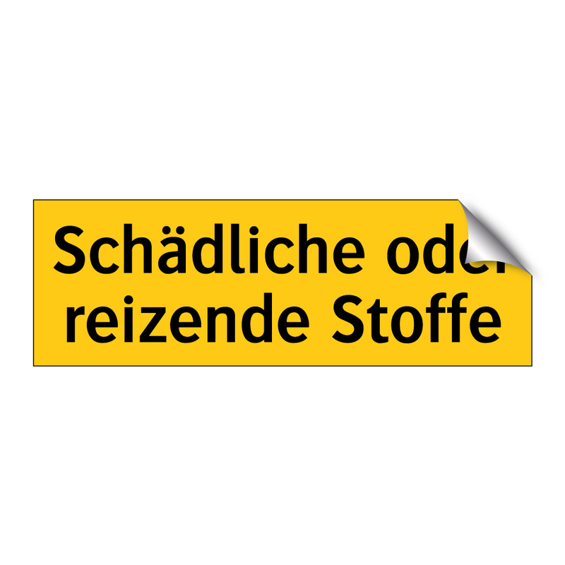 Schädliche oder reizende Stoffe