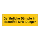 Gefährliche Dämpfe im Brandfall NPK-Dünger