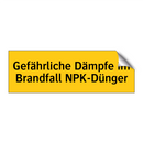 Gefährliche Dämpfe im Brandfall NPK-Dünger