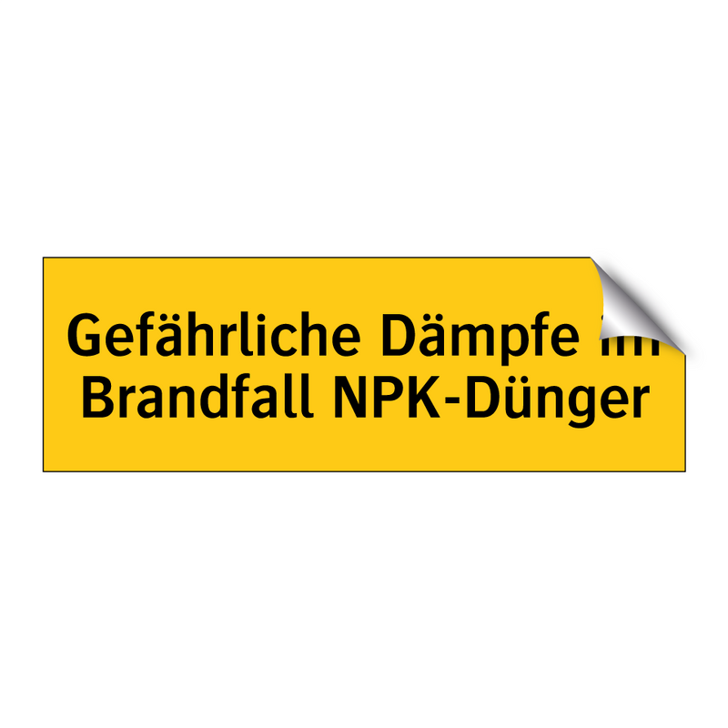 Gefährliche Dämpfe im Brandfall NPK-Dünger