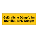 Gefährliche Dämpfe im Brandfall NPK-Dünger