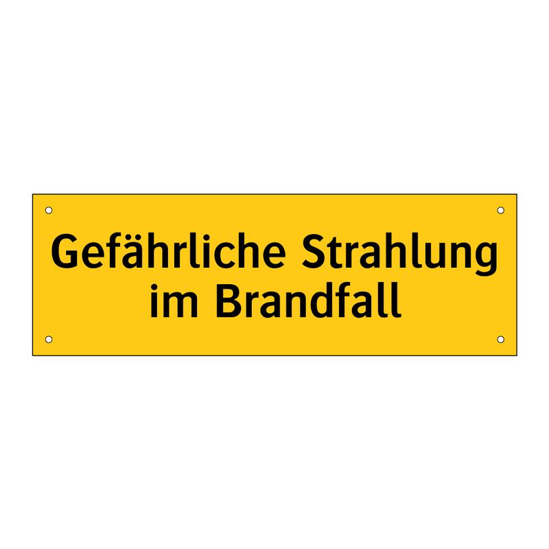 Gefährliche Strahlung im Brandfall