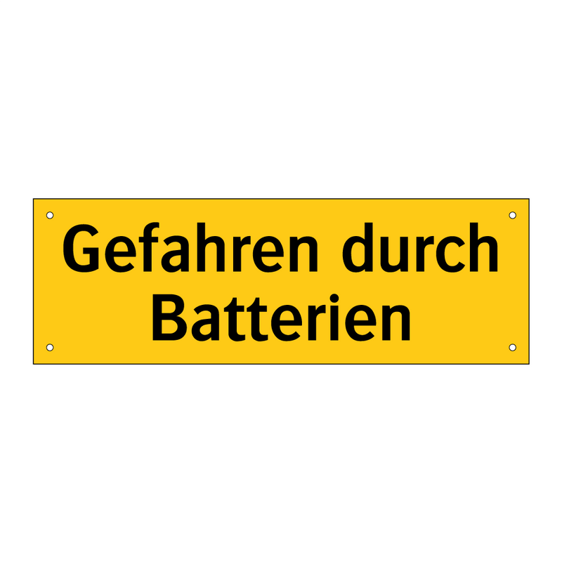 Gefahren durch Batterien