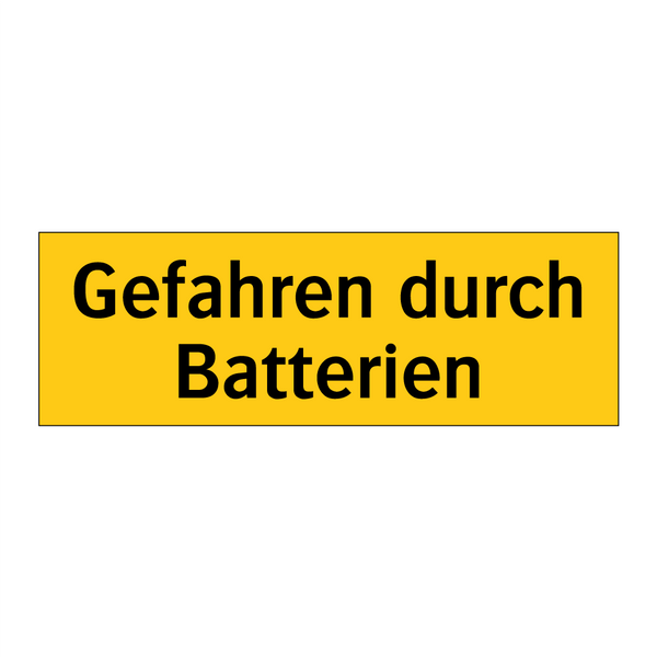 Gefahren durch Batterien