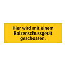 Hier wird mit einem Bolzenschussgerät geschossen.