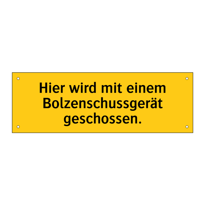 Hier wird mit einem Bolzenschussgerät geschossen.