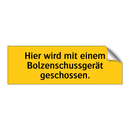 Hier wird mit einem Bolzenschussgerät geschossen.