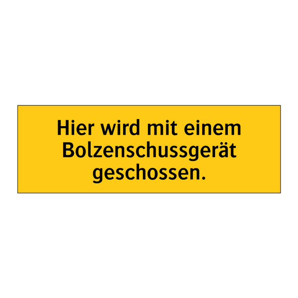 Hier wird mit einem Bolzenschussgerät geschossen.