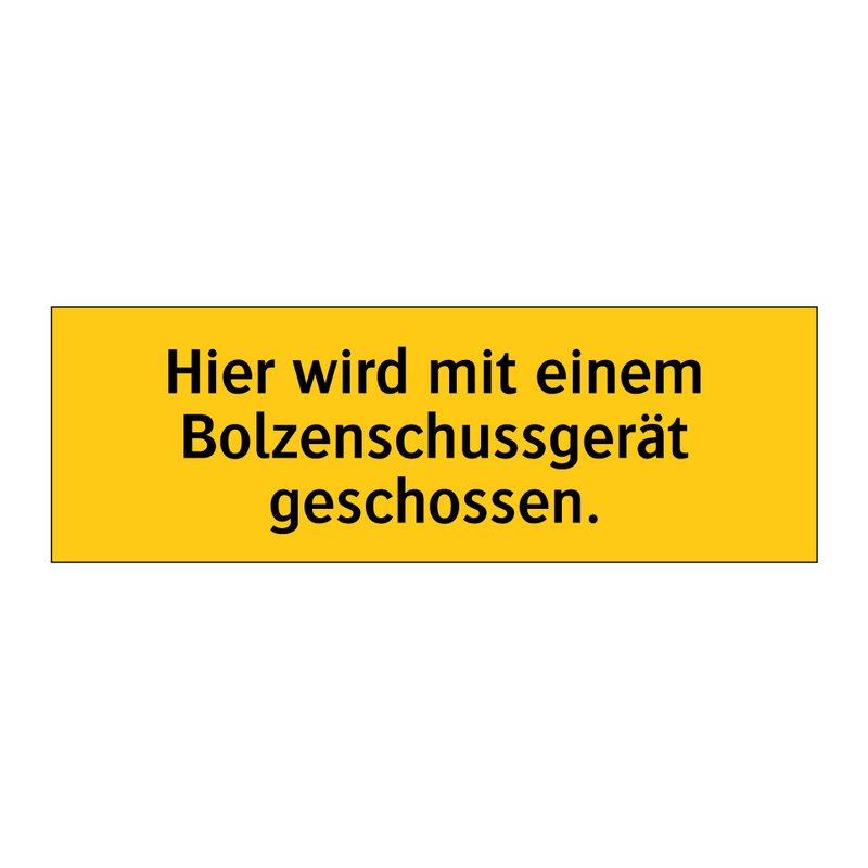 Hier wird mit einem Bolzenschussgerät geschossen.
