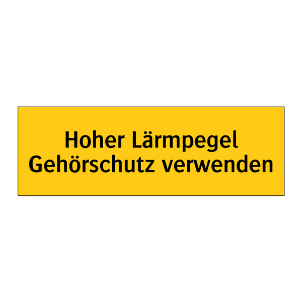 Hoher Lärmpegel Gehörschutz verwenden