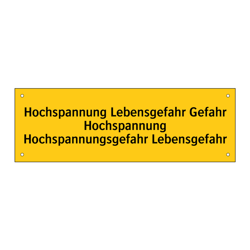 Hochspannung Lebensgefahr Gefahr Hochspannung Hochspannungsgefahr Lebensgefahr